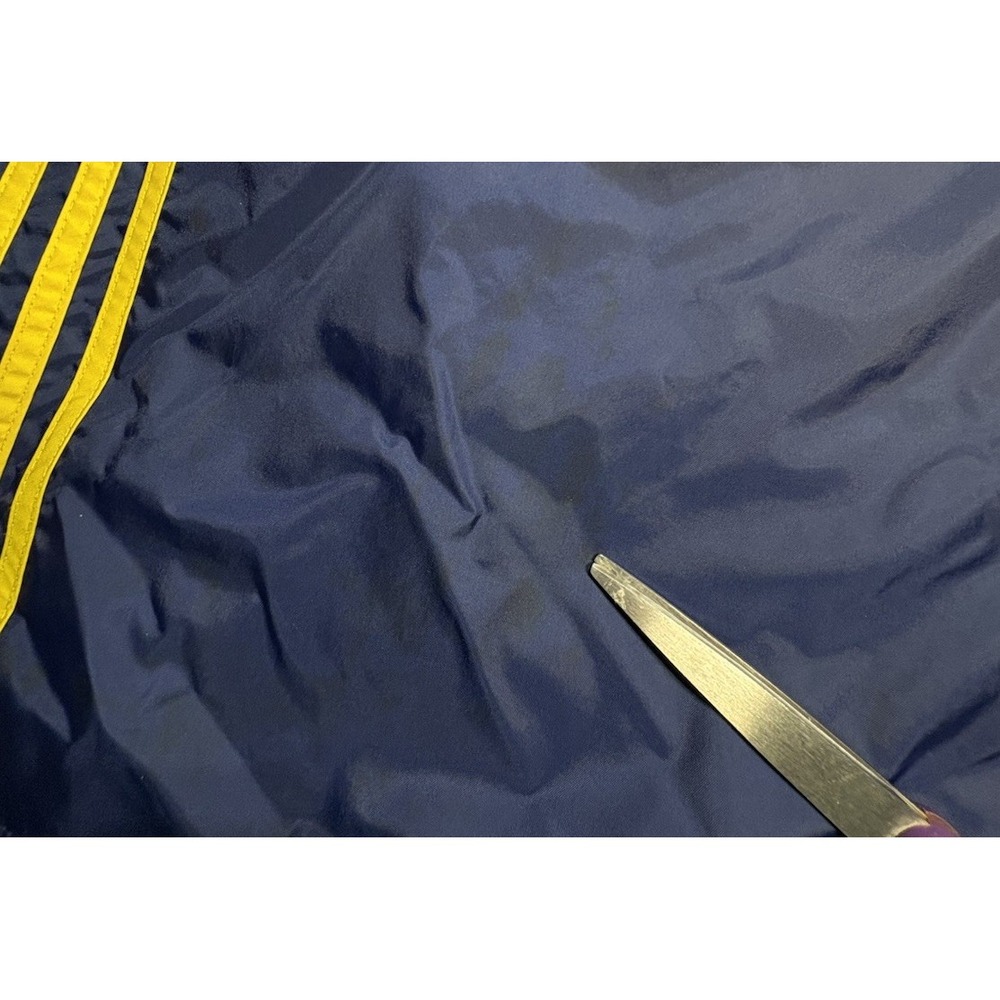 Vintage 90s Adidas 3 Stripe‎ Windbreaker Jacket Men's Large Blue Hooded Anorak - Picture 7 of 12